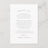 Elegant Wildflower Boho Bloemen Vrijgezellenfeest Bedankkaart (Achterkant)