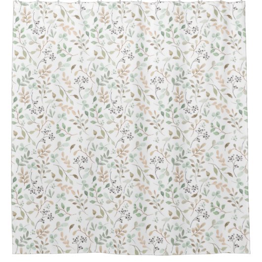 Elegant Wildflower Boho Douchegordijn (Voorkant)