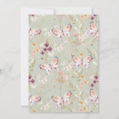 Elegant Wildflower Boho Sage Baby shower Kaart (Achterkant)