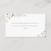 Elegant Wildflower boho schat hoeveel kissenspel Informatiekaartje (Achterkant)