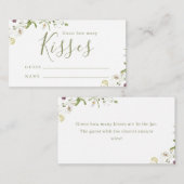 Elegant Wildflower boho schat hoeveel kissenspel Informatiekaartje (Voorkant / Achterkant)