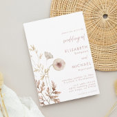Elegant Wildflower Botanical Wedding Kaart