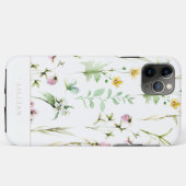 Elegant Wildflower Botanisch Patroon Case-Mate iPhone Case (Achterkant (horizontaal))