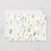 Elegant Wildflower Botanische foto slaat de datum  Aankondiging (Achterkant)