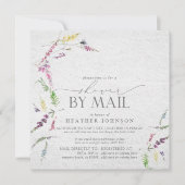 Elegant Wildflower Bridal Script Showby Mail Kaart (Voorkant)