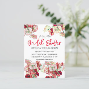Elegant Wildflower Bridal Shower Invitation Briefkaart