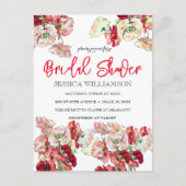 Elegant Wildflower Bridal Shower Invitation Briefkaart (Voorkant)