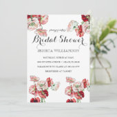 Elegant Wildflower Bridal Shower Invitation Kaart (Staand voorkant)