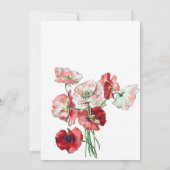 Elegant Wildflower Bridal Shower Invitation Kaart (Achterkant)