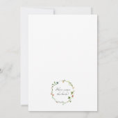 Elegant Wildflower Bridal Shower Invitation Kaart (Achterkant)