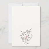 Elegant Wildflower Bridal Shower Invitation Kaart (Achterkant)