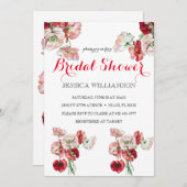 Elegant Wildflower Bridal Shower Invitation Kaart (Voorkant / Achterkant)