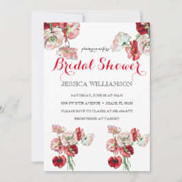 Elegant Wildflower Bridal Shower Invitation Kaart