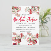 Elegant Wildflower Bridal Shower Invitation Kaart (Staand voorkant)