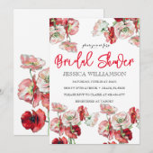 Elegant Wildflower Bridal Shower Invitation Kaart (Voorkant / Achterkant)