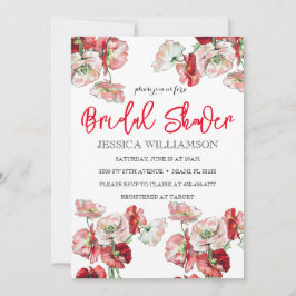 Elegant Wildflower Bridal Shower Invitation Kaart