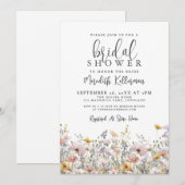 Elegant Wildflower Bridal Shower Kaart (Voorkant / Achterkant)