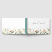 Elegant Wildflower bruiloft gastenboek (Volledig)