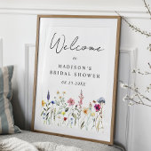 Elegant Wildflower Bruiloft Welkom Bord Poster