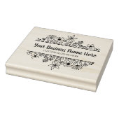 Elegant Wildflower Business Modern Script Rubberstempel (Stempel)