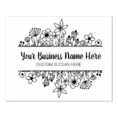 Elegant Wildflower Business Modern Script Rubberstempel (Afrduk)