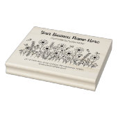 Elegant Wildflower Business Modern Script Rubberstempel (Stempel)