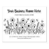 Elegant Wildflower Business Modern Script Rubberstempel (Afrduk)