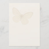 Elegant Wildflower Butterflies Bridal Shower Kaart (Achterkant)