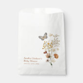 Elegant Wildflower Butterfly Baby shower Bedankzakje (Voorkant)