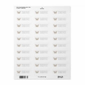 Elegant Wildflower Butterfly Retouradres Etiket (Full Sheet)