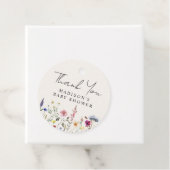 Elegant Wildflower Cream Baby shower Dank u Bedankjes Labels (In situ)