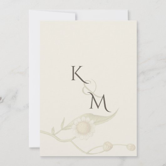 Elegant Wildflower Daisy Save the Date Invitation Kaart (Achterkant)