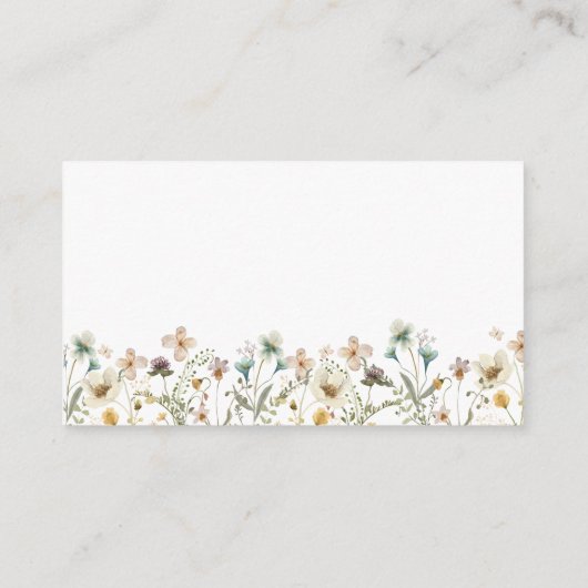 Elegant Wildflower Enclosure Card Informatiekaartje (Achterkant)