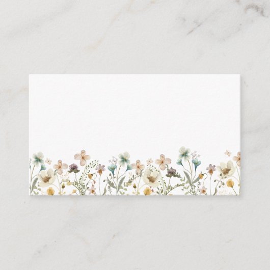 Elegant Wildflower Enclosure Card Informatiekaartje (Voorkant)