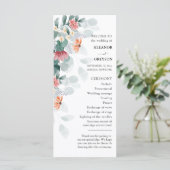 Elegant wildflower eucalyptus bruiloft programma (Staand voorkant)