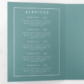 Elegant Wildflower Field Brochure Drieluik Programma (Binnenzijde eerst)