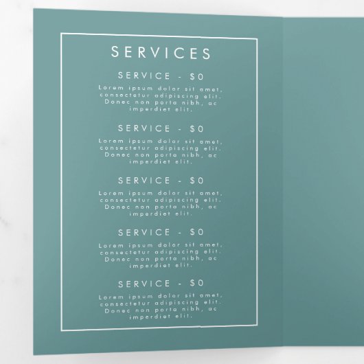 Elegant Wildflower Field Brochure Drieluik Programma (Binnenzijde eerst)