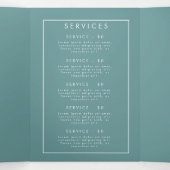 Elegant Wildflower Field Brochure Drieluik Programma (Binnenkant midden)