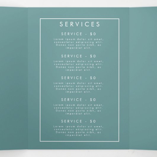 Elegant Wildflower Field Brochure Drieluik Programma (Binnenkant midden)