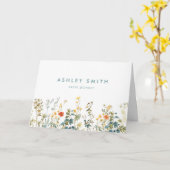 Elegant Wildflower Field Client Dank u Kaart (Gele Bloem)