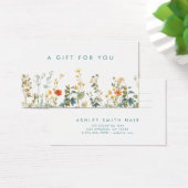 Elegant Wildflower Field Gift Kaart (Bureau)
