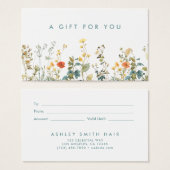 Elegant Wildflower Field Gift Kaart (Voorkant /achterkant)