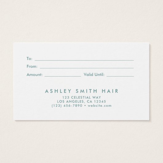 Elegant Wildflower Field Gift Kaart (Achterkant)