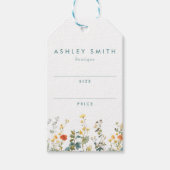Elegant Wildflower Field Prijs Label Cadeaulabel (Voorkant)