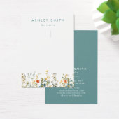 Elegant Wildflower Field Sleutelhanger Display Kaa Visitekaartje (Bureau)