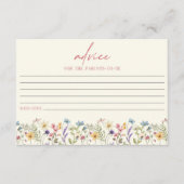 Elegant Wildflower Floral Baby shower Advieskaart (Voorkant)