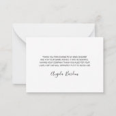 Elegant Wildflower floral Bedankt Notitiekaartje (Achterkant)