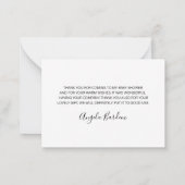 Elegant Wildflower floral Bedankt Notitiekaartje (Achterkant)