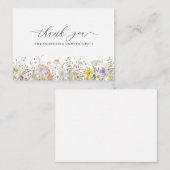 Elegant Wildflower floral Bedankt voor je briefkaa Notitiekaartje (Voorkant / Achterkant)