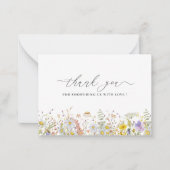 Elegant Wildflower floral Bedankt voor je briefkaa Notitiekaartje (Voorkant)